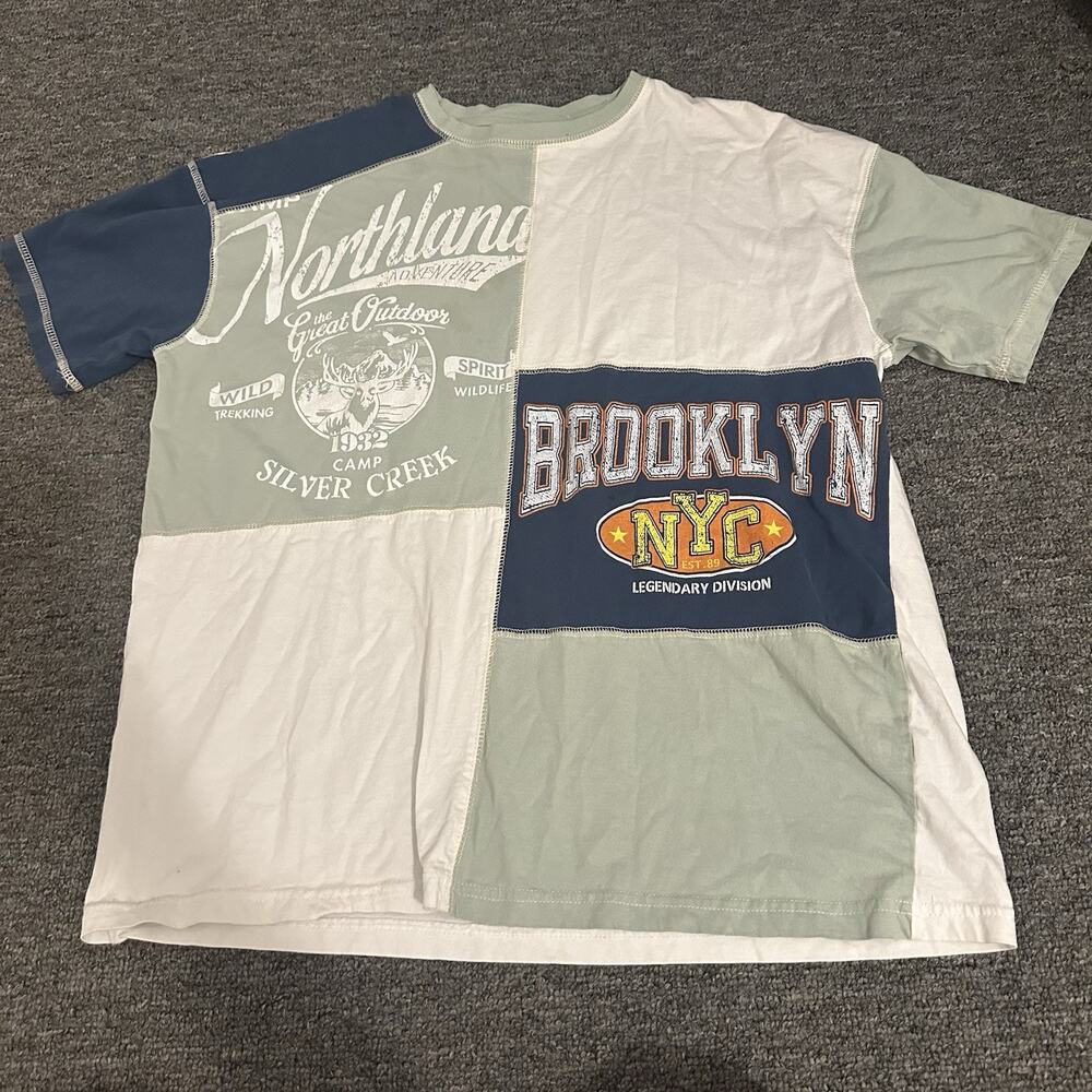 Modish Rebel Brooklyn NYC Northland Silver Creek Camp Patchwork Shirt Size Small